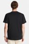Relax Fit Relaxed Cut 100% Cotton Crew Neck Black Men's T-Shirt with Front Embroidery Detail - 5