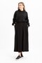 Black-Hooded Lycra Skirt Suit - 5