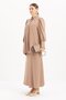 Mink-Sleeve Gathered Stylish Buttoned Shirt - 2