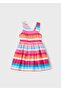 Girl's Asymmetrical Striped Dress - 4