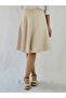 Cream Six Piece Woven A-Leaf Skirt - 4