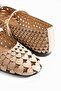 Women's Genuine Leather Ballerinas Beige - 4