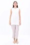 Ecru-Basic Zero Sleeve Undershirt Tunic - 2