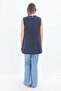 Indigo-Basic Zero Sleeve Undershirt Tunic - 4