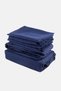 Double 6 Piece Plain Brushed Sheets, Navy