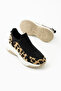 Sora Women's Scuba Fabric Sneaker Leopard - 4