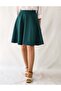 EMERALD GREEN SIX-PIECE WOVEN A-LINE SKIRT - 5