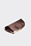 Bitter Brown Satin Gold Sequin Detailed Clutch Evening Dress Bag - 4