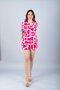 Voal Shorts Suit Pink Geometric