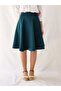 Emerald Green Six Piece Woven A-Line Skirt - 4