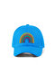 Rainbow Embroidered Hat – Blue 100% Cotton Gabardine Unisex Model