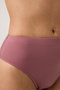 Burgundy High Waist Bikini Bottom Sporty Bottom - 2