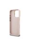 iPhone 16 Pro Max Compatible Case Guess Licensed Grained Text Logo Cover with Camera Stand Pink - 3