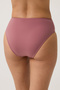 Burgundy High Waist Bikini Bottom Sporty Bottom - 3