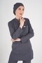 Anthracite Color Sakura Model Hijab Doctor Nurse Scrubs Uniform Set - 5