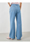 Solid Mid Rise Wide Leg Jeans - 4