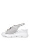 Elit Zeyn 8067 Women's Genuine Leather Wedge Heel Sandals White - 3