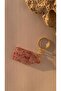 Transparent Epoxy Red Glitter Decorated New Year Themed Keychain with Gold Accessories Handmade Gift - 5