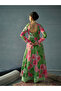 Green Floral Sweetheart Neck Anarkali Kurta - 5