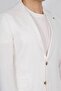 Linen/Mono Collar-Dual Slit Suit White - 5