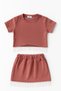 Mini Kanka Crop Model Processing Detailed Girl's Summer Suit with Skirt for Girls 3-10 Years Old - 2