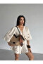 Black Natural Straw Large Shoulder & Beach Bag – Comes with Scarf Gift & Vegan Leather Detail - 2