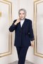 Tie Detailed Blazer Suit Tsd250196 Navy Blue - 3