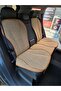 Brown Color Linen Pocket & Sweat-Proof Auto Seat Cushion Set (Front Back Full Set) 7 Pieces Universal - 6