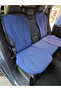 Blue Color Linen Pocket & Sweat-Proof Auto Seat Cushion Set (Front Back Full Set) 7 Pieces Universal - 7