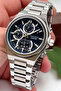 Function Men's Wrist Watch Steel Case & Steel Band Silver-Blue Zmfer186 - 2