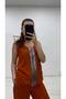 Women's Sequin V Neck Blouse Wide Leg Pants - 5