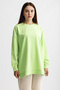 5415 -2 Thread Thin Comfortable, Basic Plain Women's Long Sweatshirt
