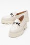 Deri̇club Women's Loafer Thick Sole Buckle Moccasin Shoes Br 44282 Beige - 4