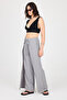 Linen Shalwar Trousers with Tie Detail and Slits - 4
