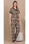 Women's Short Sleeve,V-Neck Pajama Set - 2