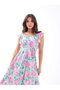 5370 dress-pink rose pattern - 4