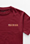 Unisex Burgundy T-Shirt Machina Artificial Intelligence Ai Computer Minimal Front Printed T-Shirt - 5