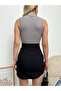 Women's Gray Turtleneck Tank Top - 6