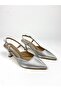 Silver Patterned 6 cm Heel Comfortable Fit Shoes 01493