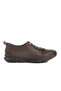 Brown Genuine Leather Anatomical Women's Casual Shoes 605 Z