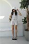 Beige Knitwear Shorts Set - 5