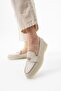 Women's Genuine Leather Ballerinas Beige