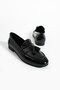 Women's Genuine Leather Ballerinas Black Patent Leather - 4