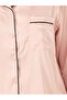 Piped Detail Matte Satin Long Sleeve Pocket Shirt and Pyjama Set - 4