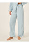 Lace Insert Button Front Shirt and Pyjama Set - 6