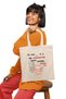 Gaslighting Takes You Out of Life Printed Fun Beige 100% Cotton Raw Cloth Beige Bag