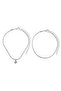 Elegant Silver Crystal Anklet 2-Piece Sparkling Zircon Set