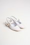 Show Gold Heel and Buckle Detailed Stylish Square Toe Block Heel Women's Shoes - 7