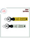 Trabzon Themed 61 Patterned Stylish Leather Keychain Set, Name Written, Yellow-White
