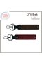 Personalized Keychain with Baby Girl's Name, Heart Foot Motif Set of 2 Leather, K Brown-Claret Red